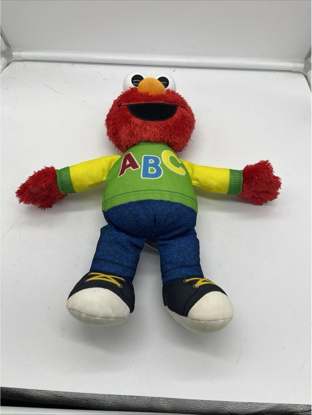 Sesame Street Talking ABC Elmo 12" Figure Plush Hasbro Tested Working  FLAW